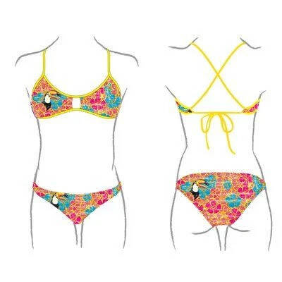 BIKINI SWIMMING WOMEN TROPICAL TUCAN ( KNOTTIES)